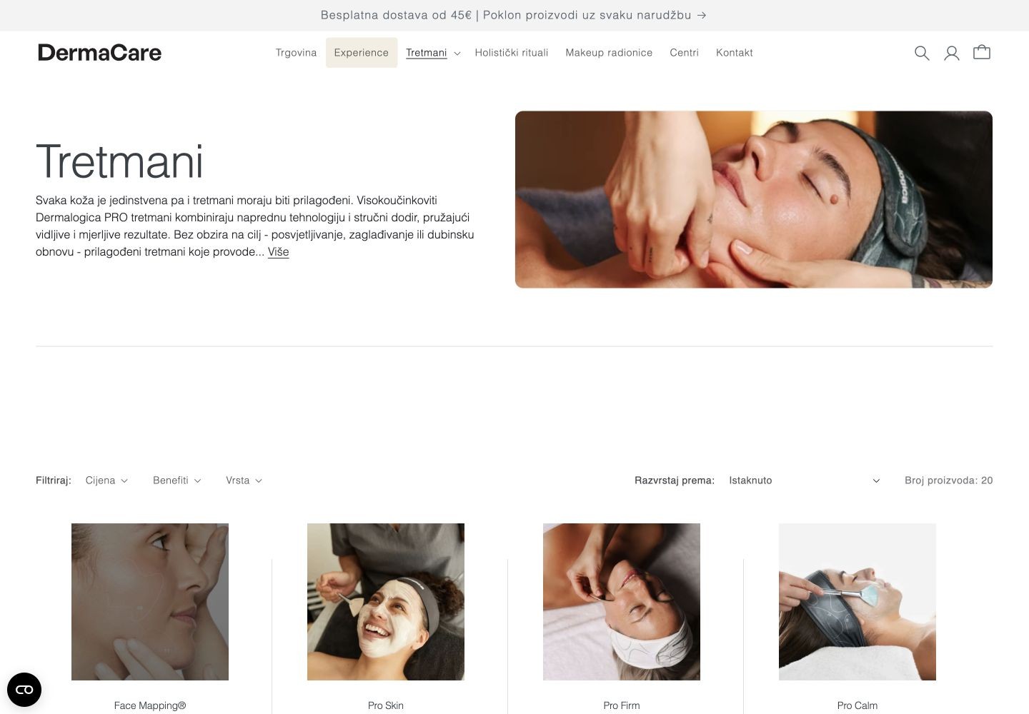 DermaCare: Ponuda tretmana