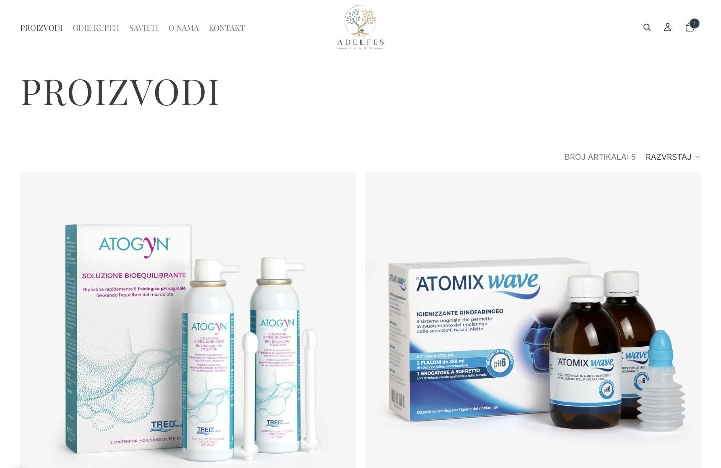 Adelfes Pharm: Pregled proizvoda