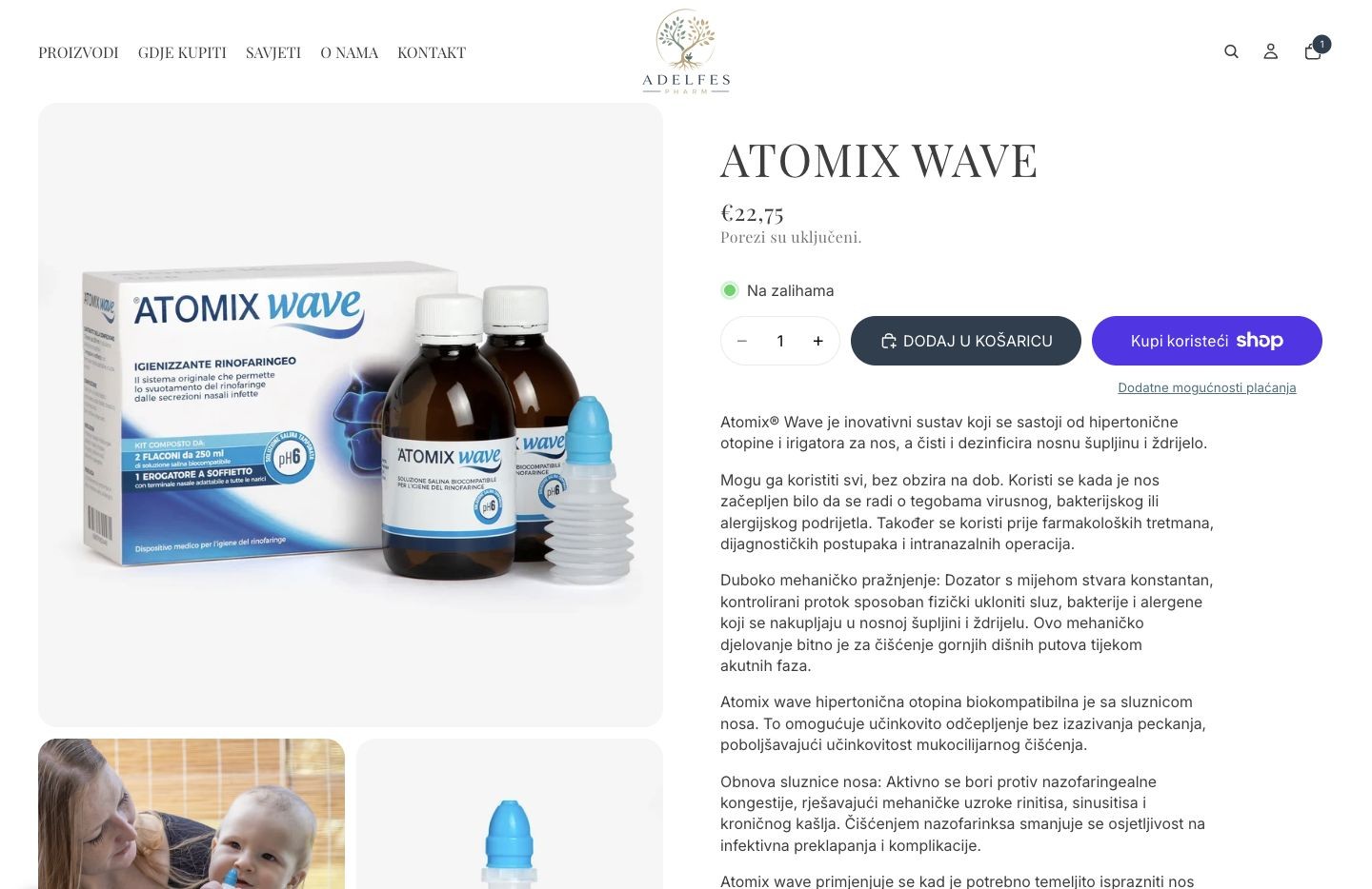 Adelfes Pharm: ATOMIX WAVE s opisom proizvoda
