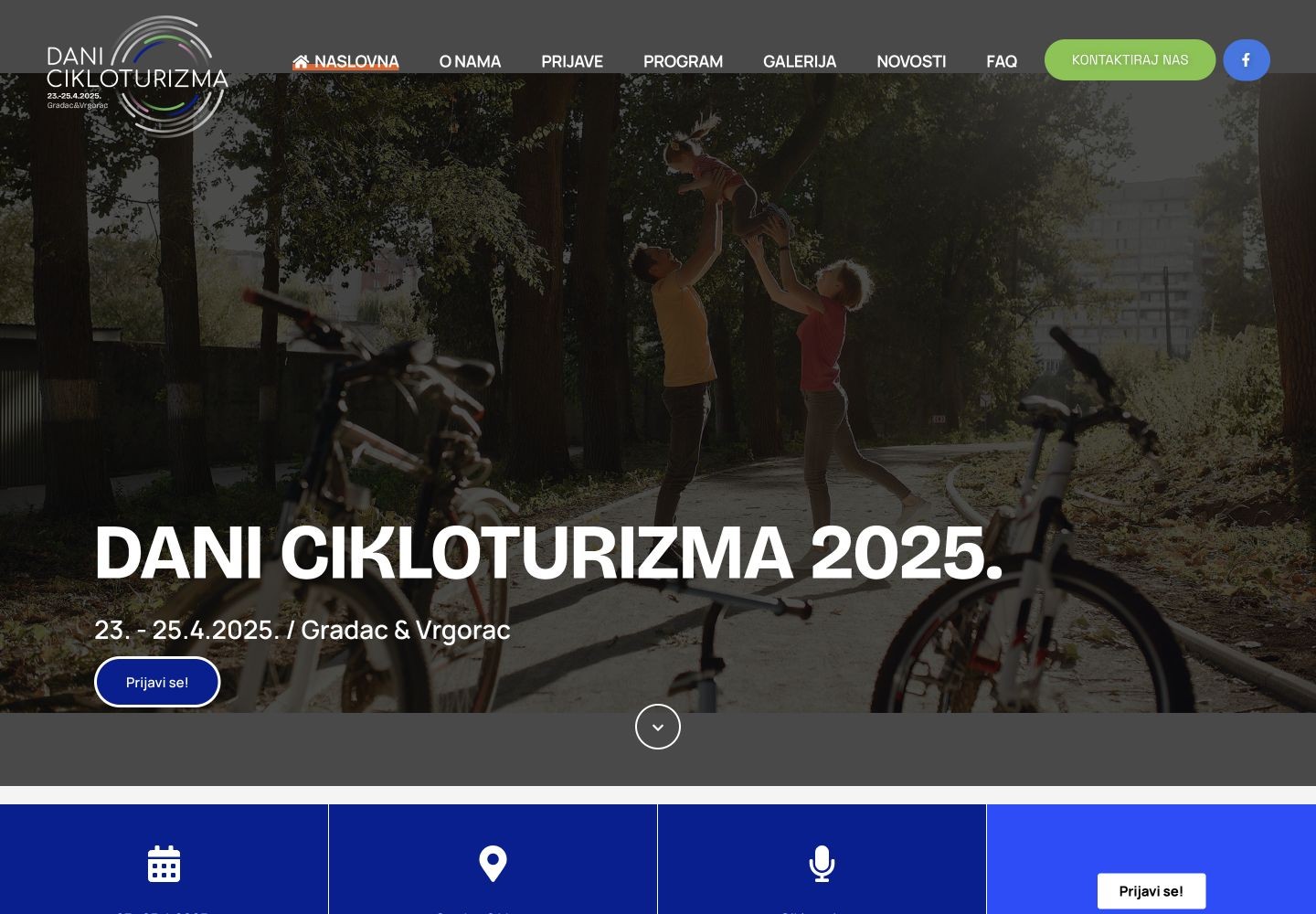 Dani cikloturizma: Naslovnica konferencije