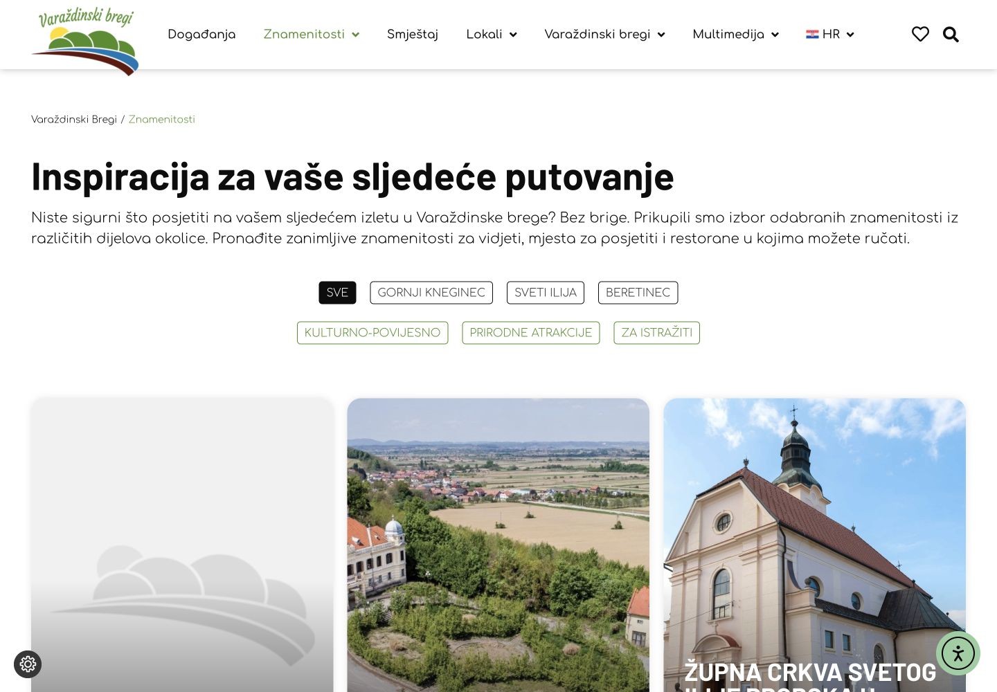 Turistička zajednica Varaždinski bregi: Pregled znamenitosti Varaždinskih brega