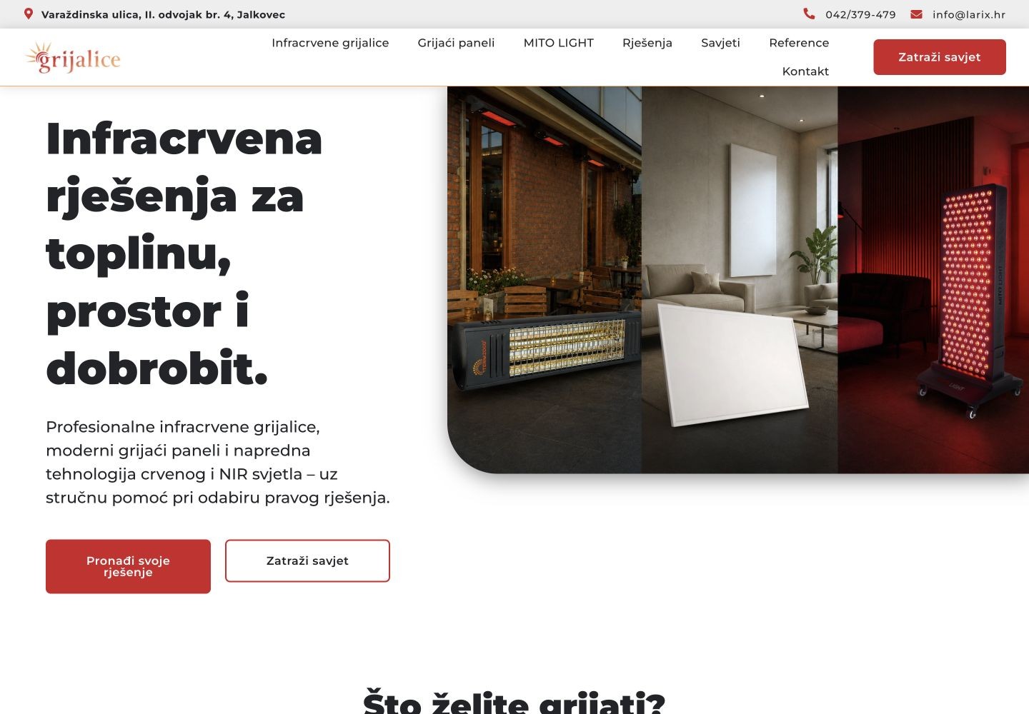 Larix Plus - Grijalice: Naslovnica s rješenjima infracrvenog grijanja