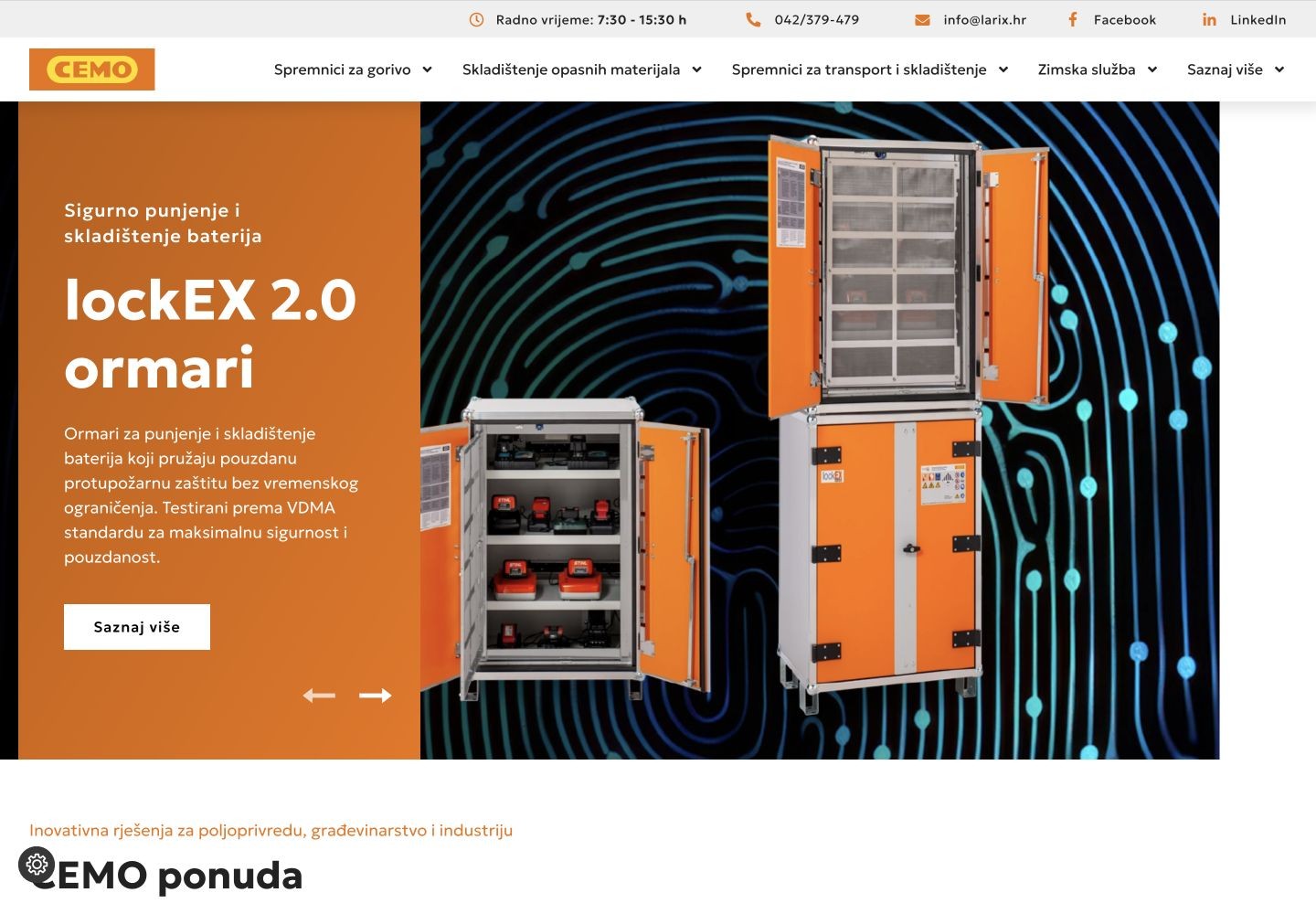Larix Plus - Cemo: Naslovnica CEMO programa