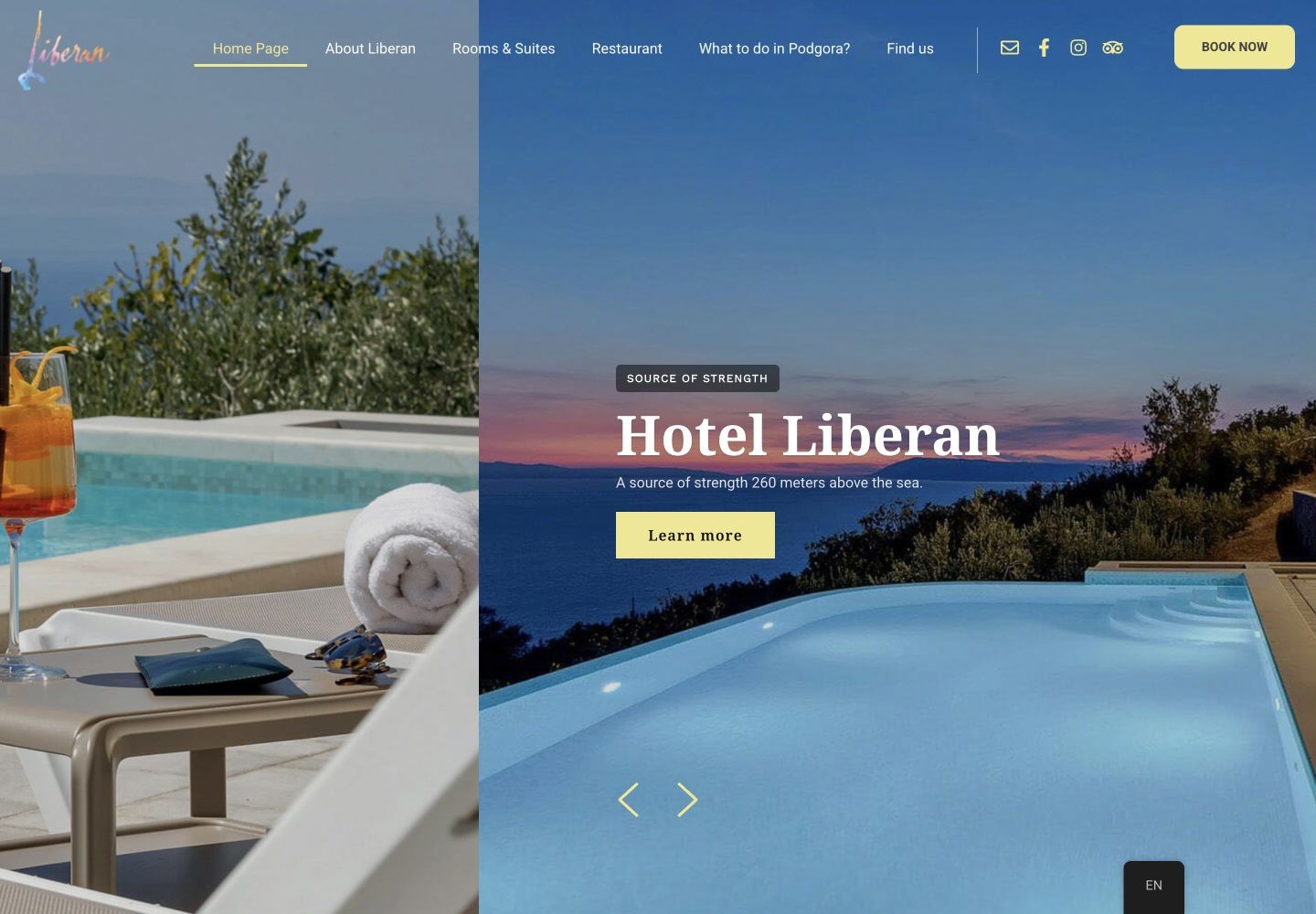Hotel Liberan: Naslovnica hotela s bazenom