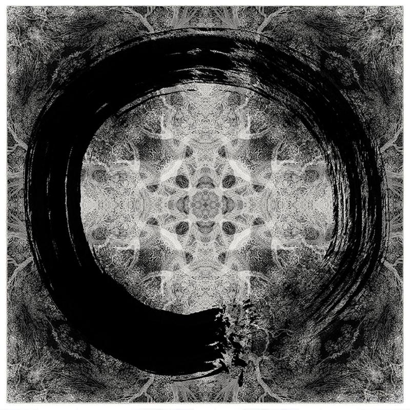 Hand-pulled 4 layer screen print on 400gsm tub-sized Somerset paper The enso (circle) is printed separately in three layers, with a slightly glossier finish that reflects the light. This is a signed and numbered print from a limited edition of only 25 2018 100cm x 100cm approx