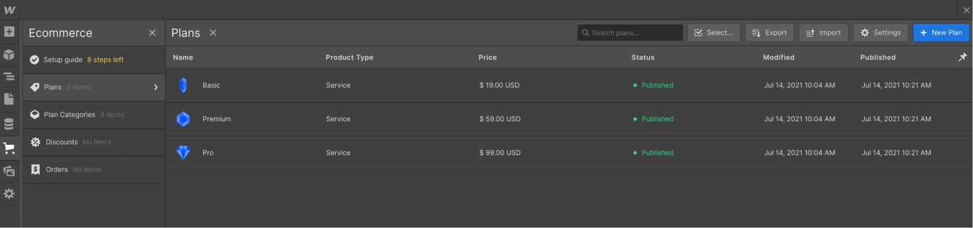 eCommerce Collection - Newsletter X Webflow Template