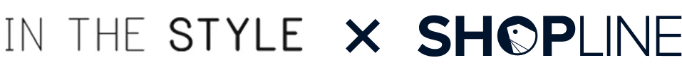Logo combining the text 'IN THE STYLE' and 'SHOPLINE' separated by a multiplication sign.