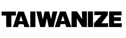 Black and white stylized text logo reading 'TAIWANIZE' in bold uppercase letters.