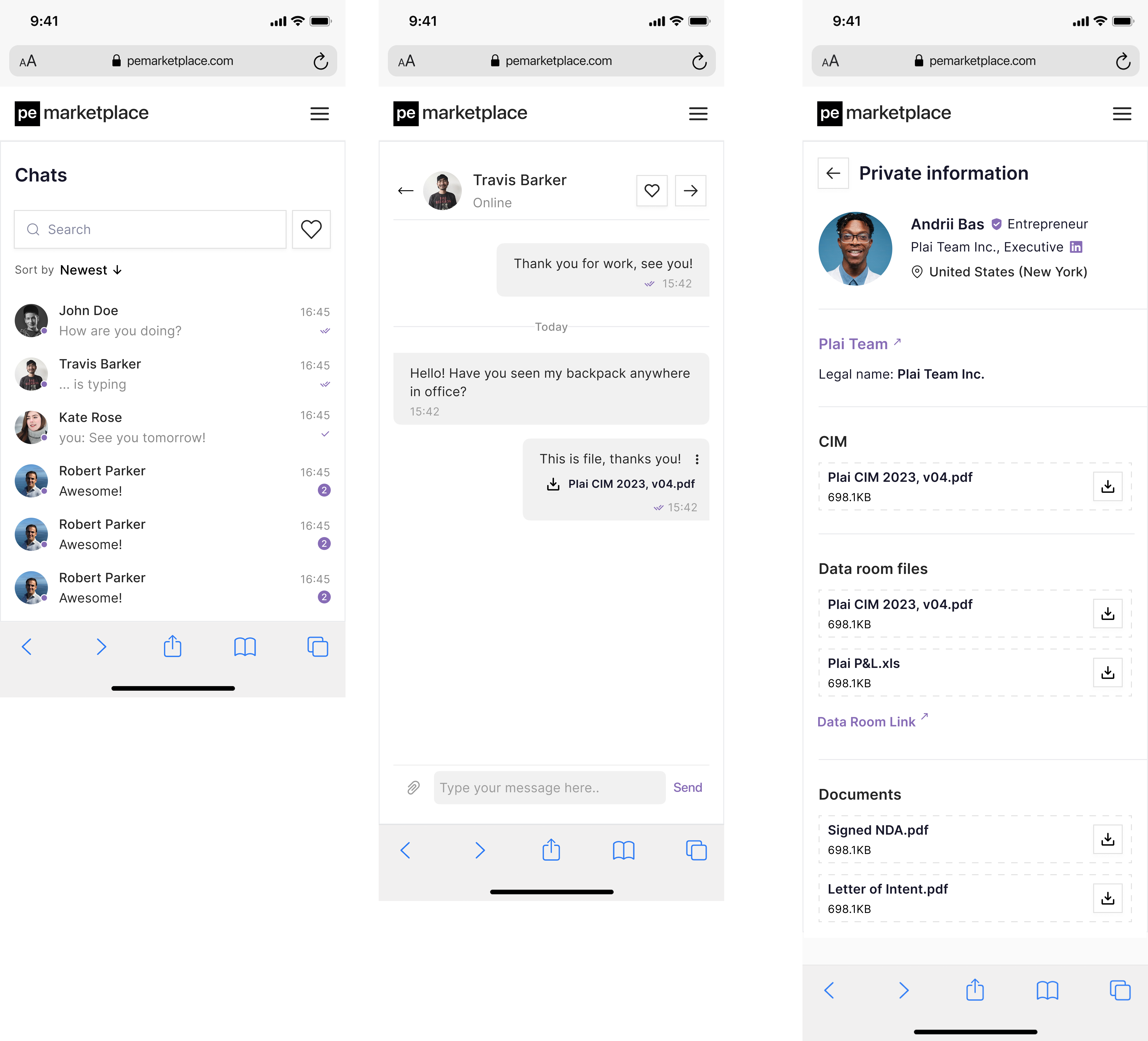 M&A software chat