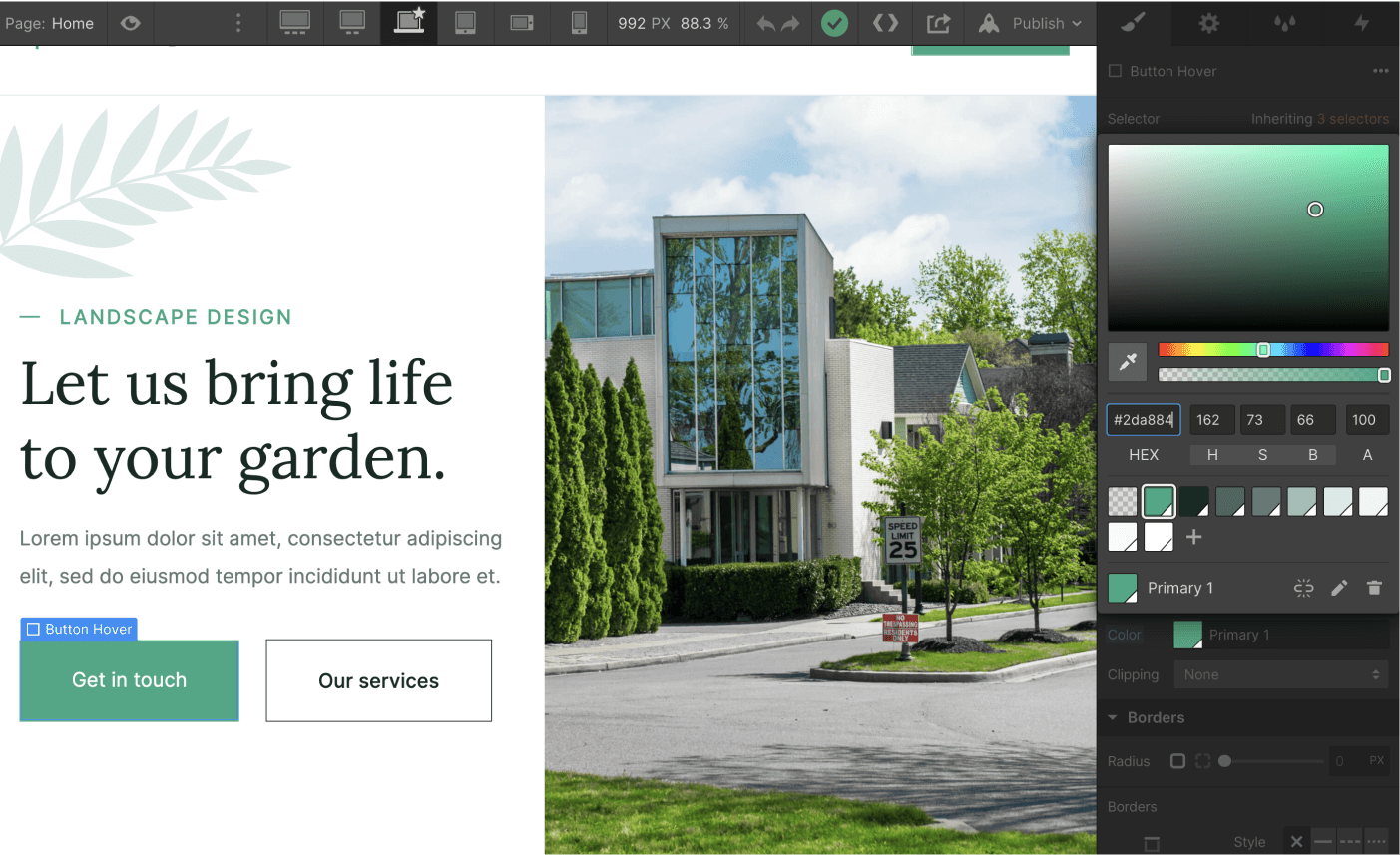Colors - Landscaper X Webflow Template