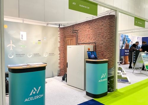 Aceleron exhibited at UK Construction week 2022