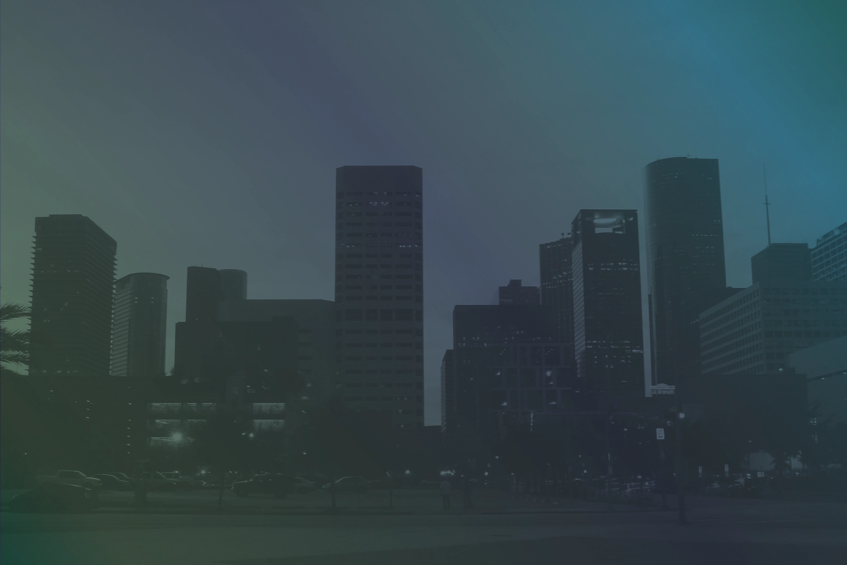 Photo of the Houston skyline by Elias Arteaga