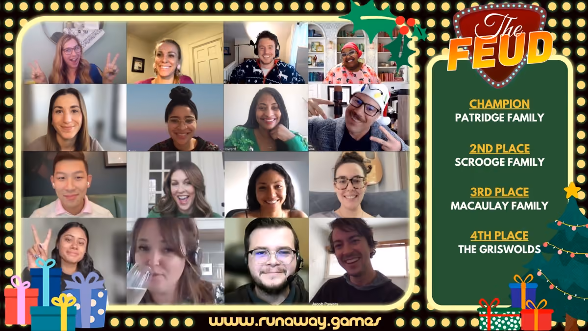 Family Feud Holiday Edition team Photo