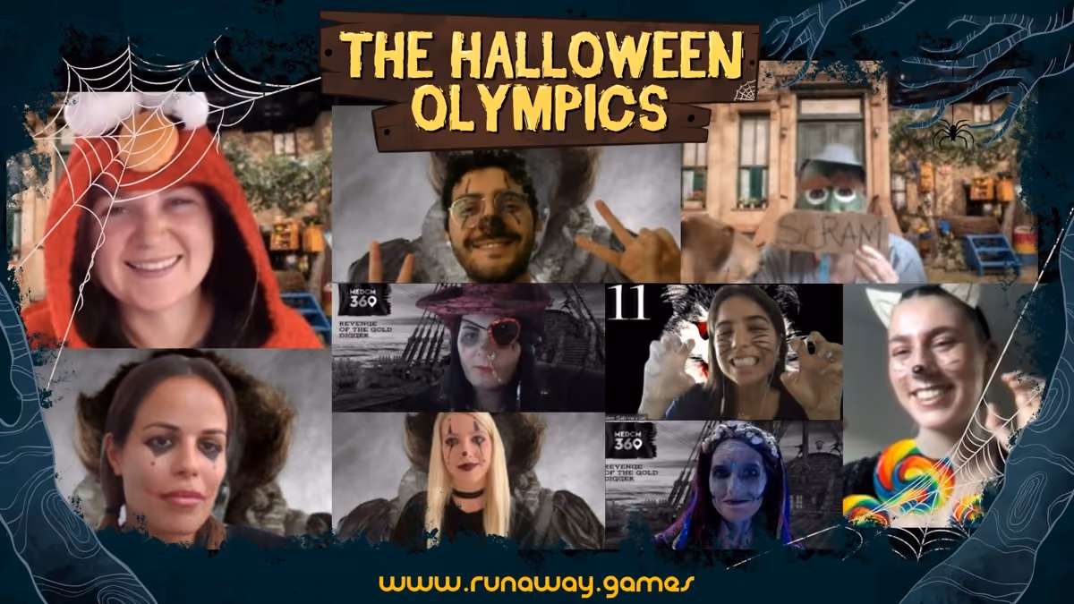 Halloween Olympics team photo