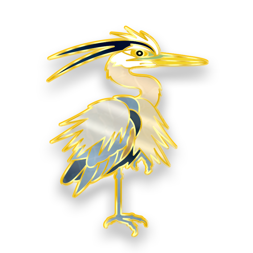 A really cool enamel bird pin