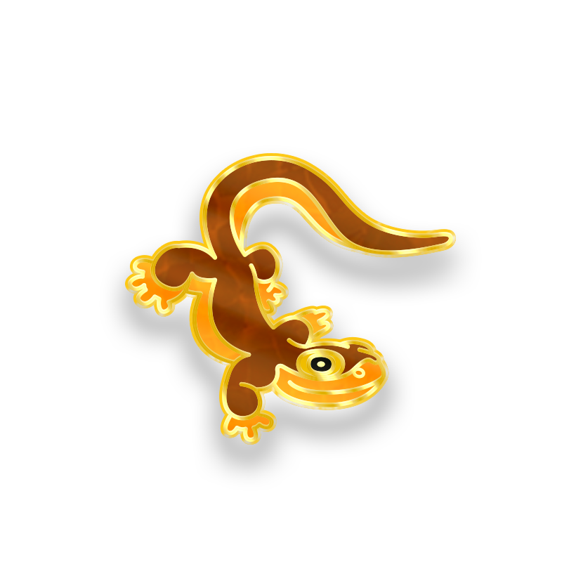 A really cool enamel bird pin