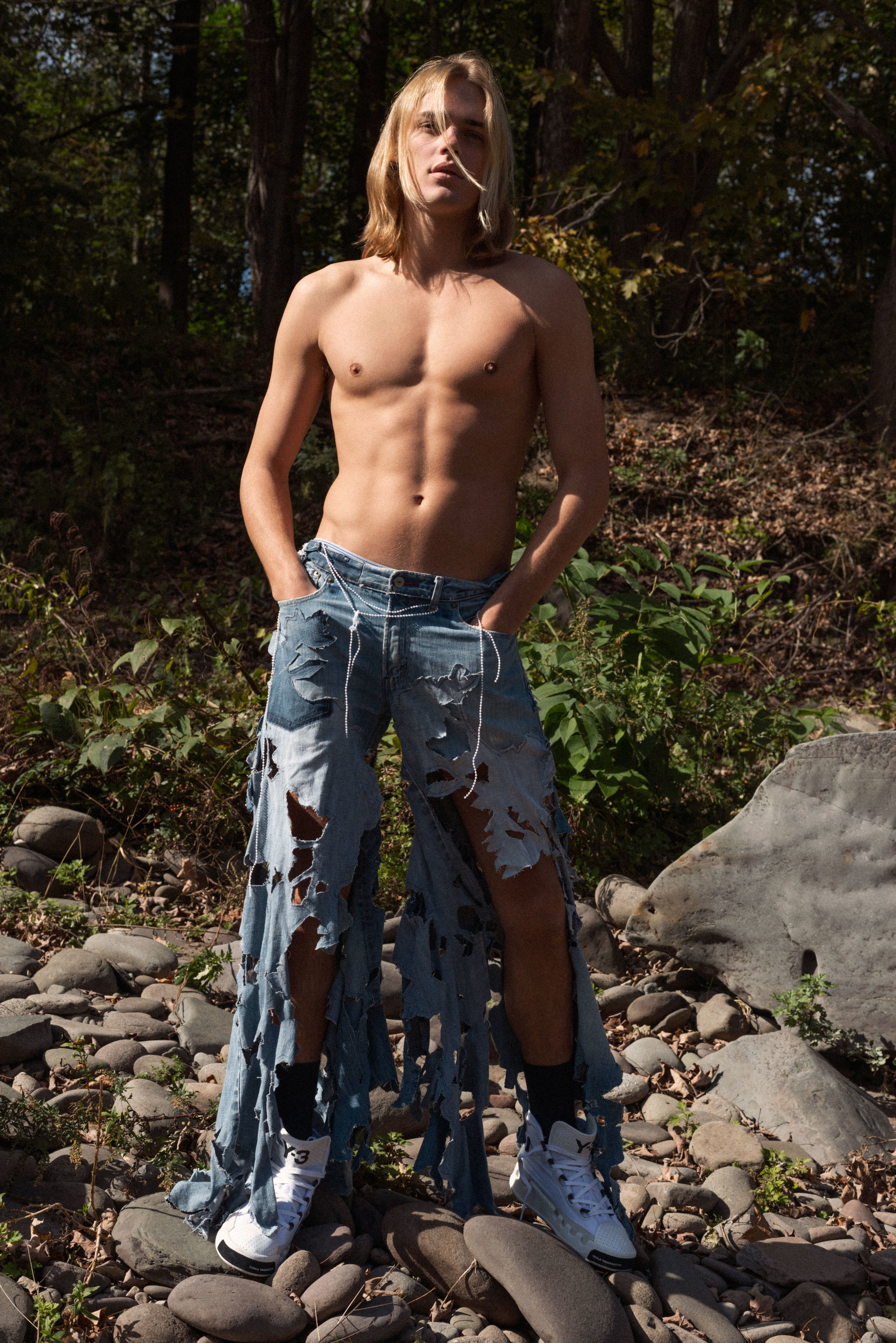 GYPSY SPORT jeans and Y-3 shoes.