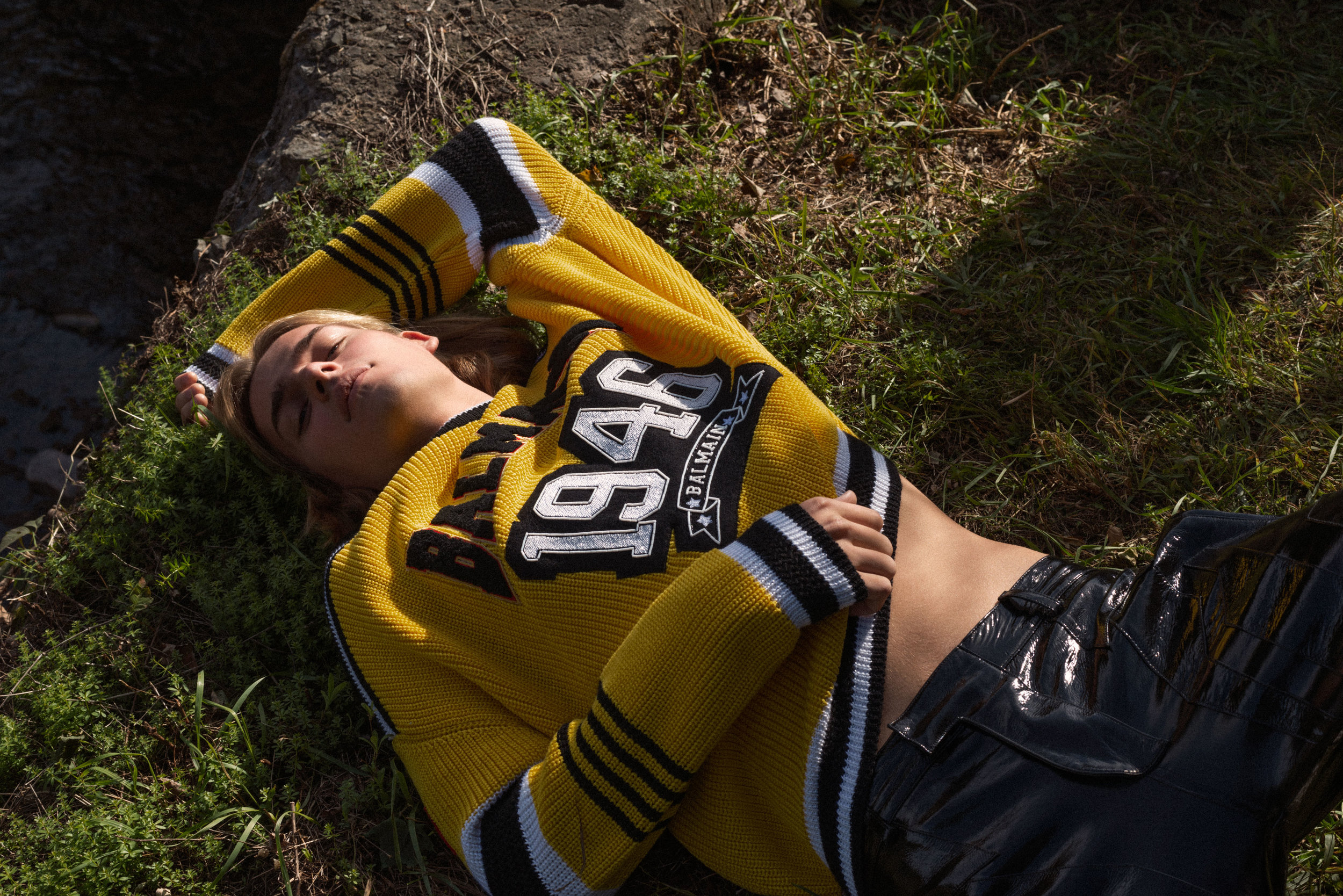 BALMAIN sweater and pants,