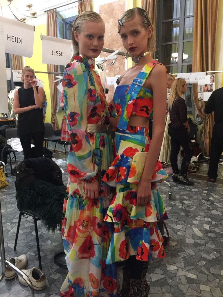 Face off with Heidi backstage at Daizy Shely