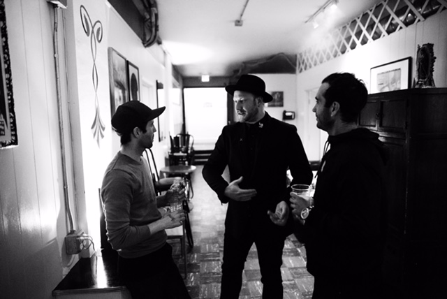 Hanging out with old friends backstage in SF.&nbsp; 
