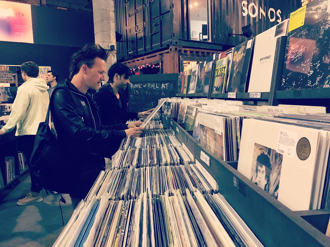 One of our favorite places to hang out is Rough Trade NYC in Brooklyn. Probably one of the best record stores on the planet.