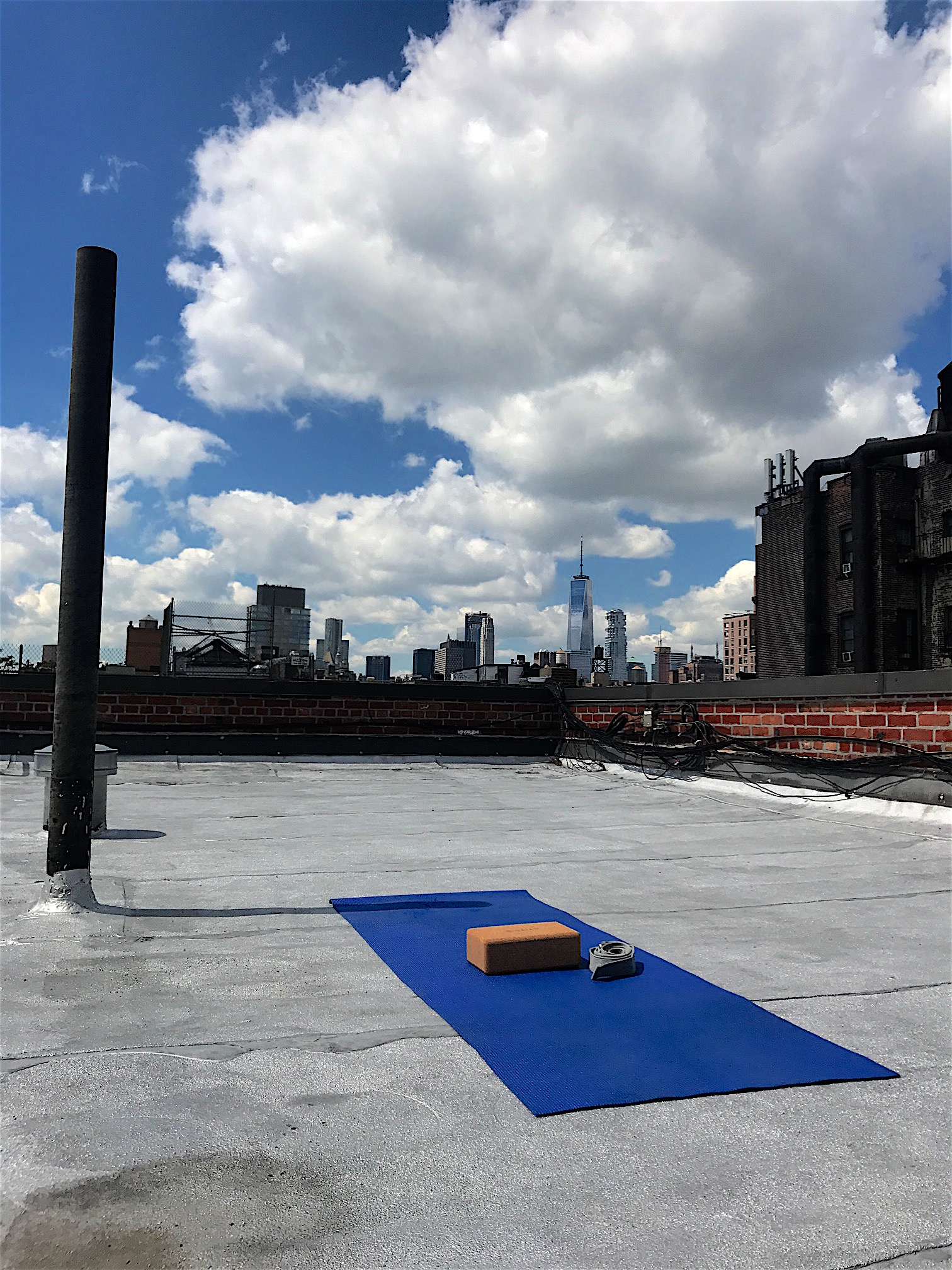 Iyengara yoga and running are my good habits. I managed to learn how to practice at home, but sometimes this NYC view won't let me focus.&nbsp;