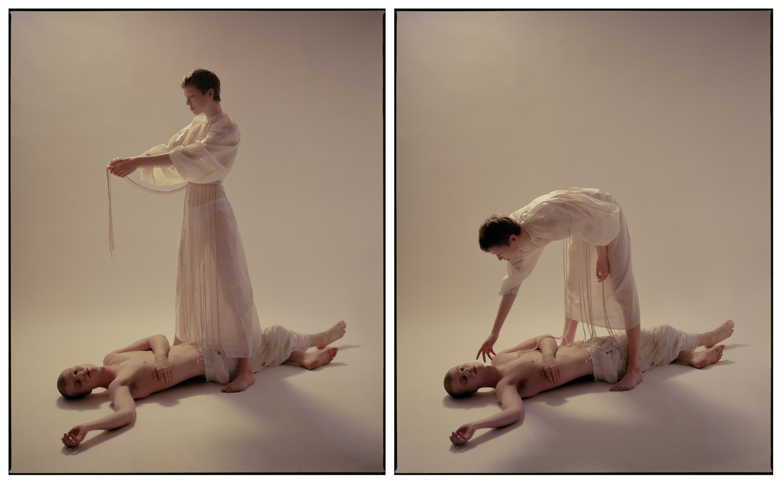 VIVIENNE WESTWOOD pants. JIL SANDER dress.