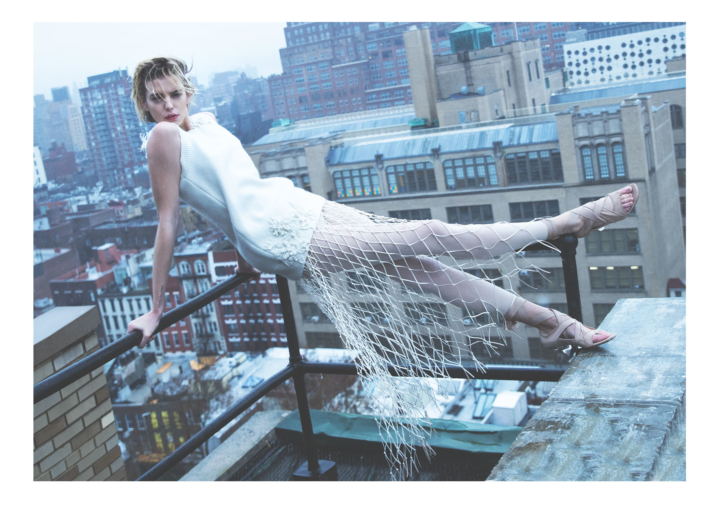DIOR dress, underdress, bodysuit, and shoes.