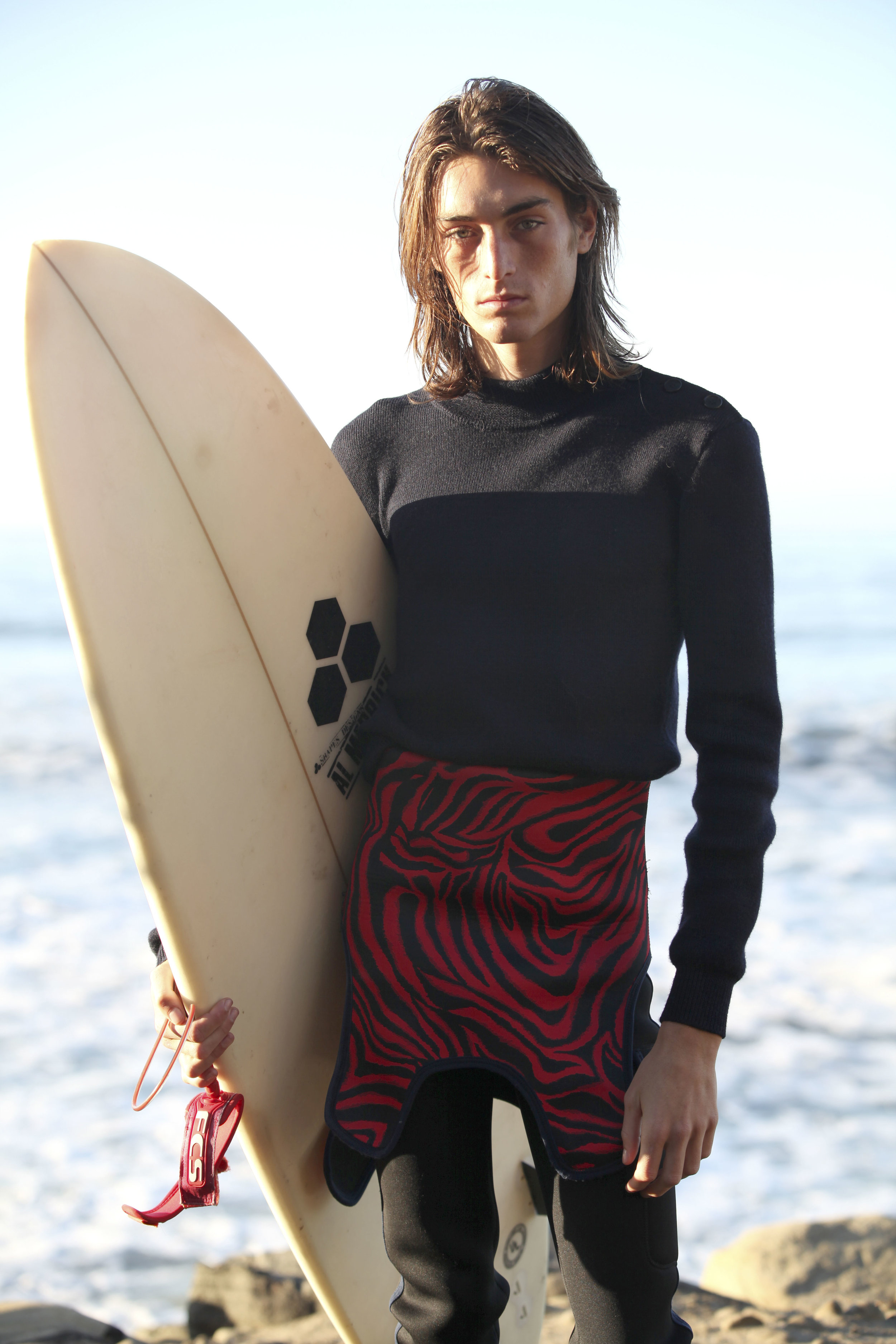 CALVIN KLIEN 205W39NYC sweater and wetsuit.