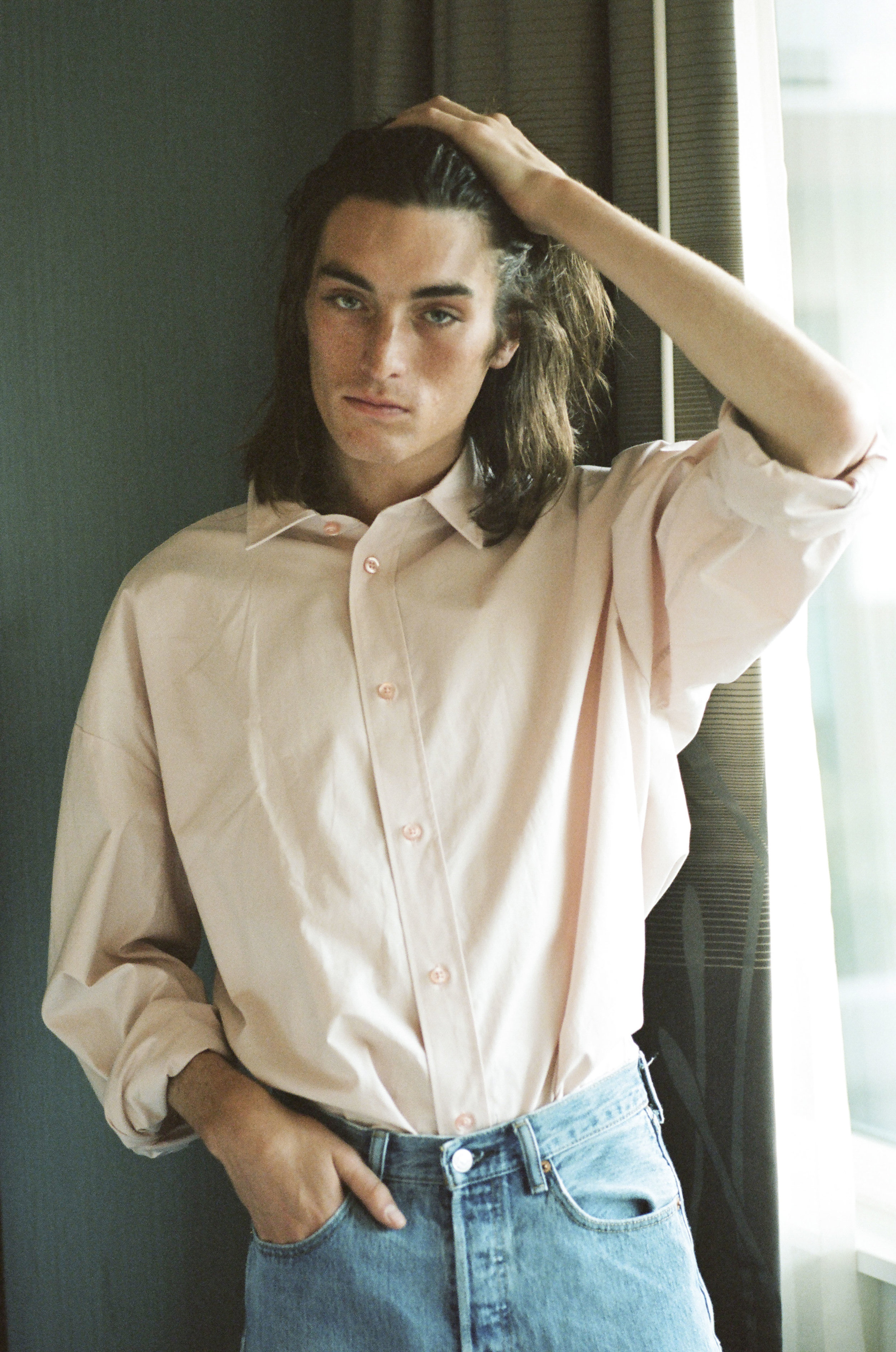 HUGO shirt and LEVI’S jeans.