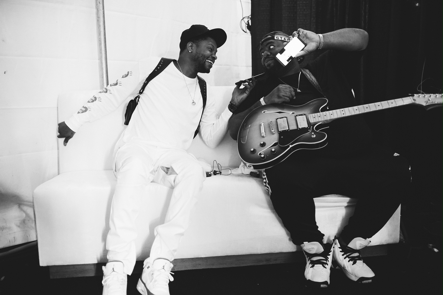Pre-show greenroom antics with Tubb Young