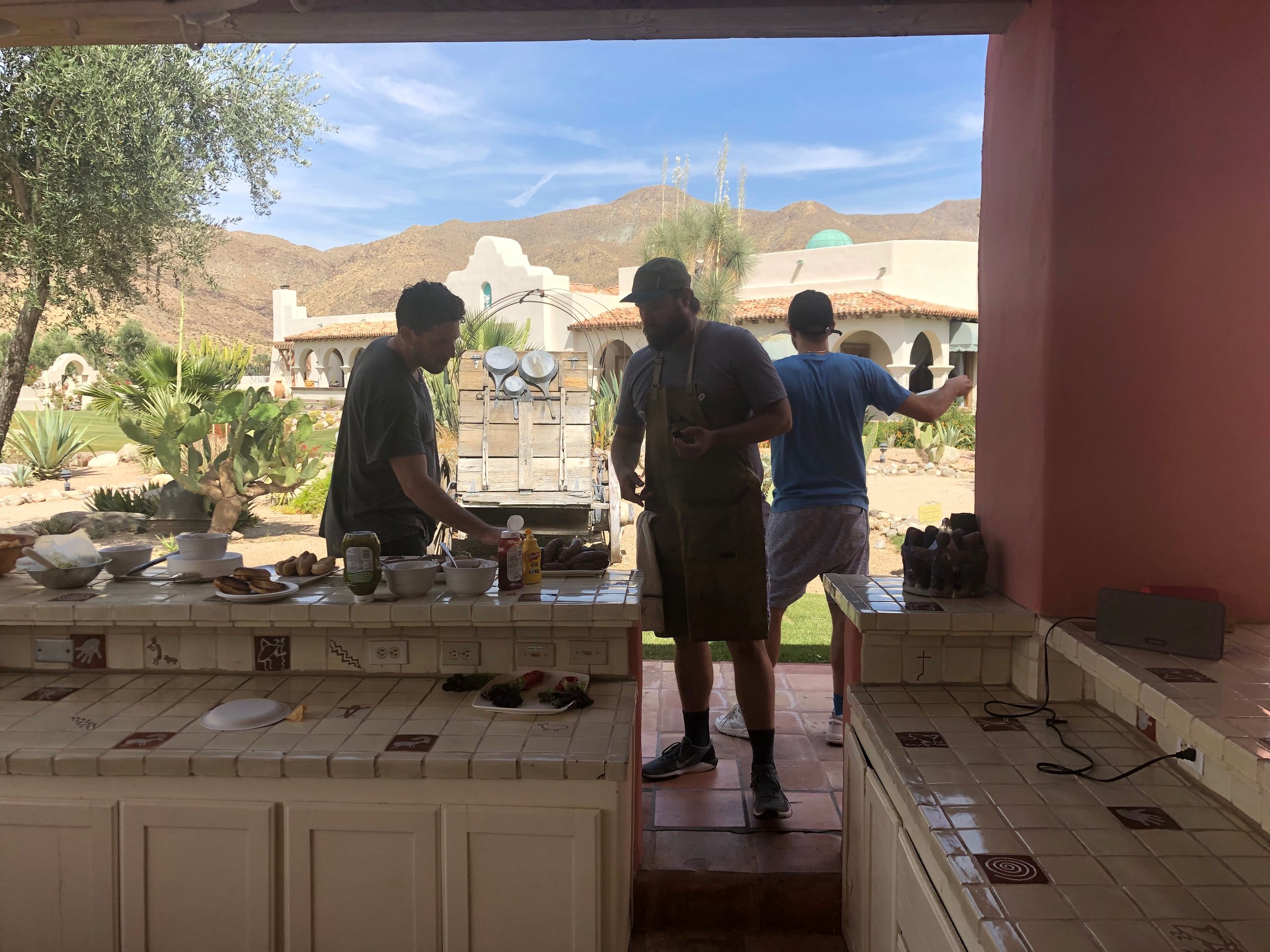 Break for lunch, then back into the studio. #palmspringssongwritingcamp’19