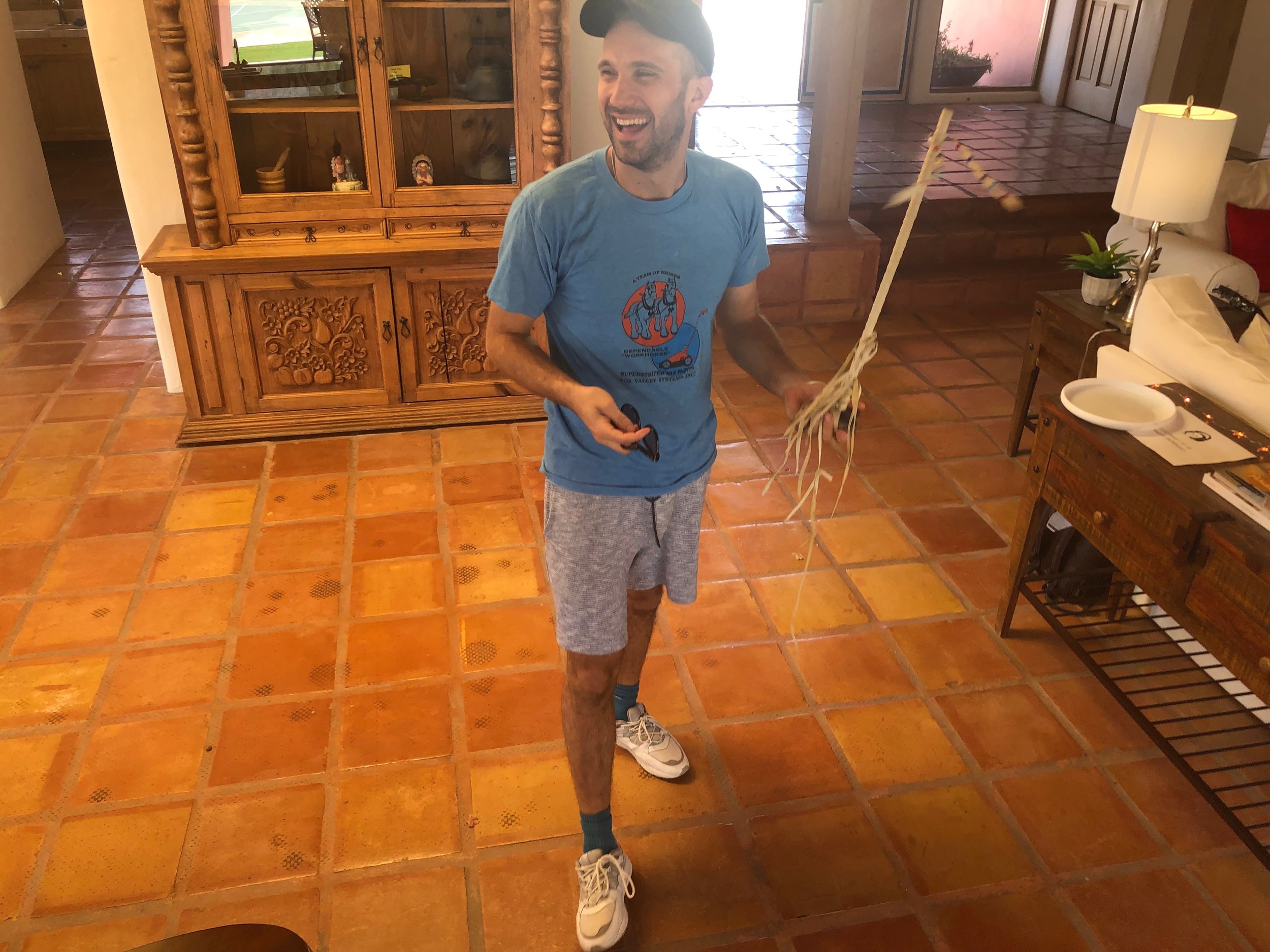 The infinite wisdom of the peace pipe knows no bounds. #palmspringssongwritingcamp’19
