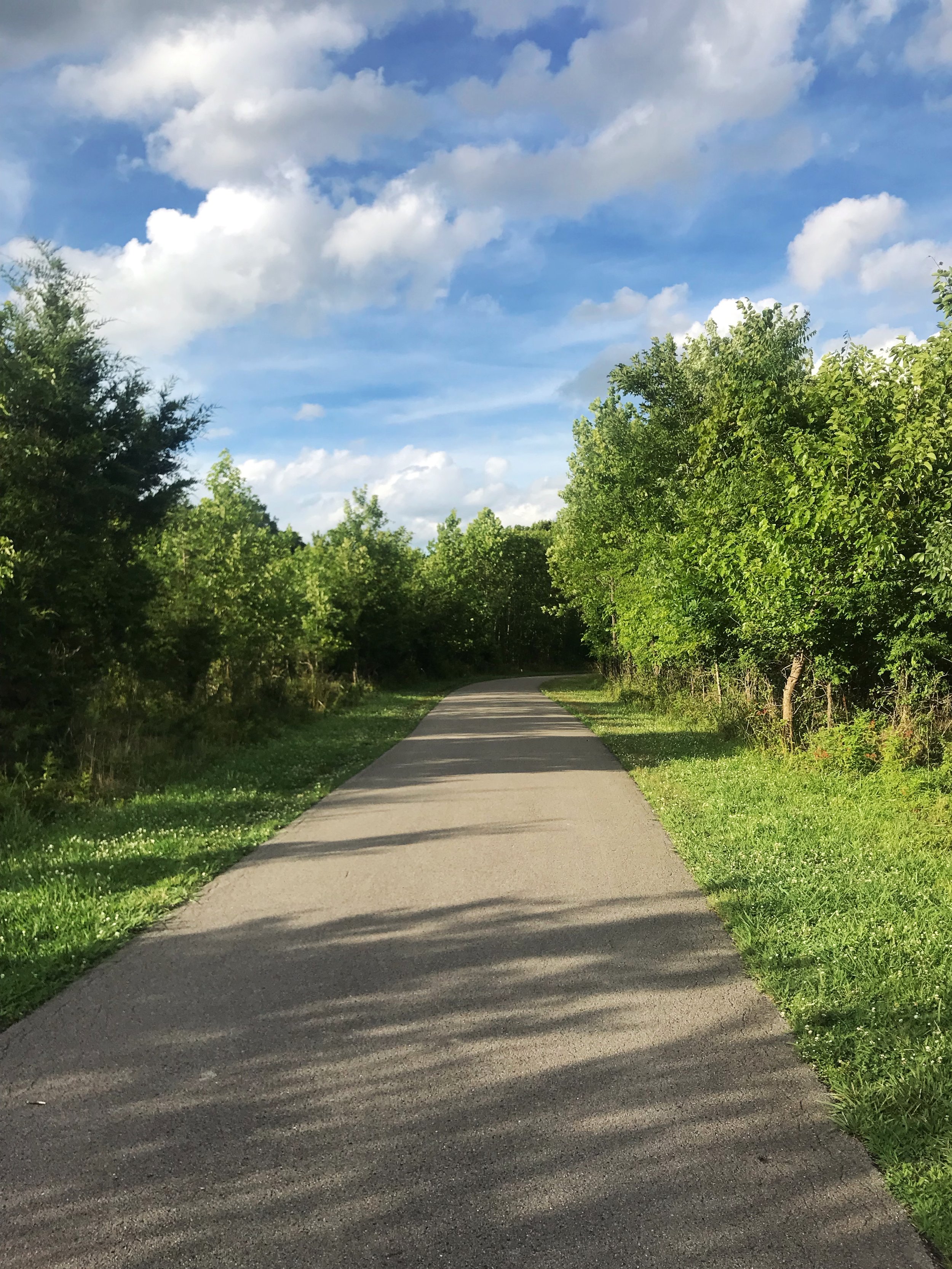 Post-flight run. Shelby Bottoms Greenway Trail.