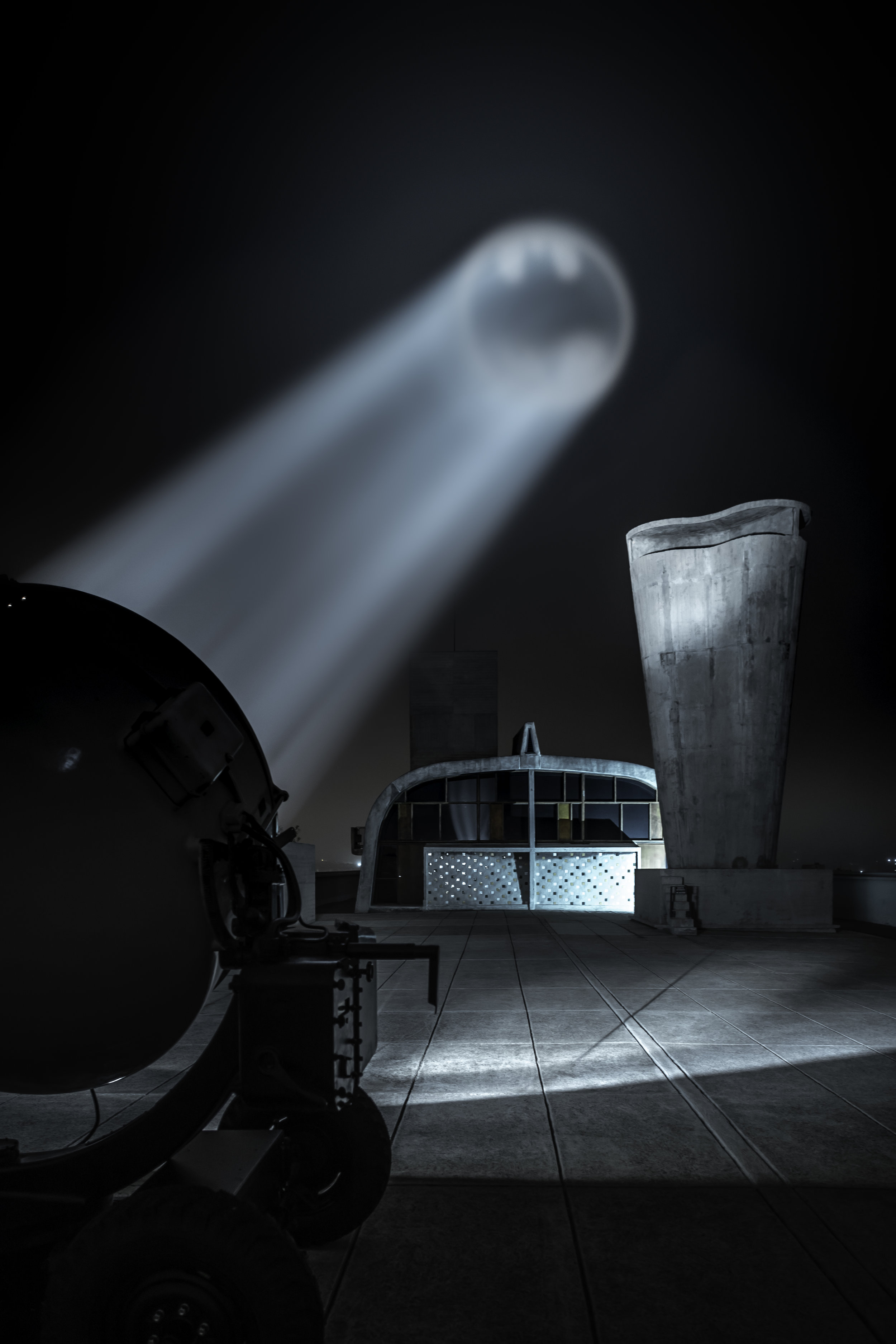 ‘Bat Signal 1989', Alex Israel 2019, © We Are Content(s), Courtesy of MAMO, Marseille Modulor