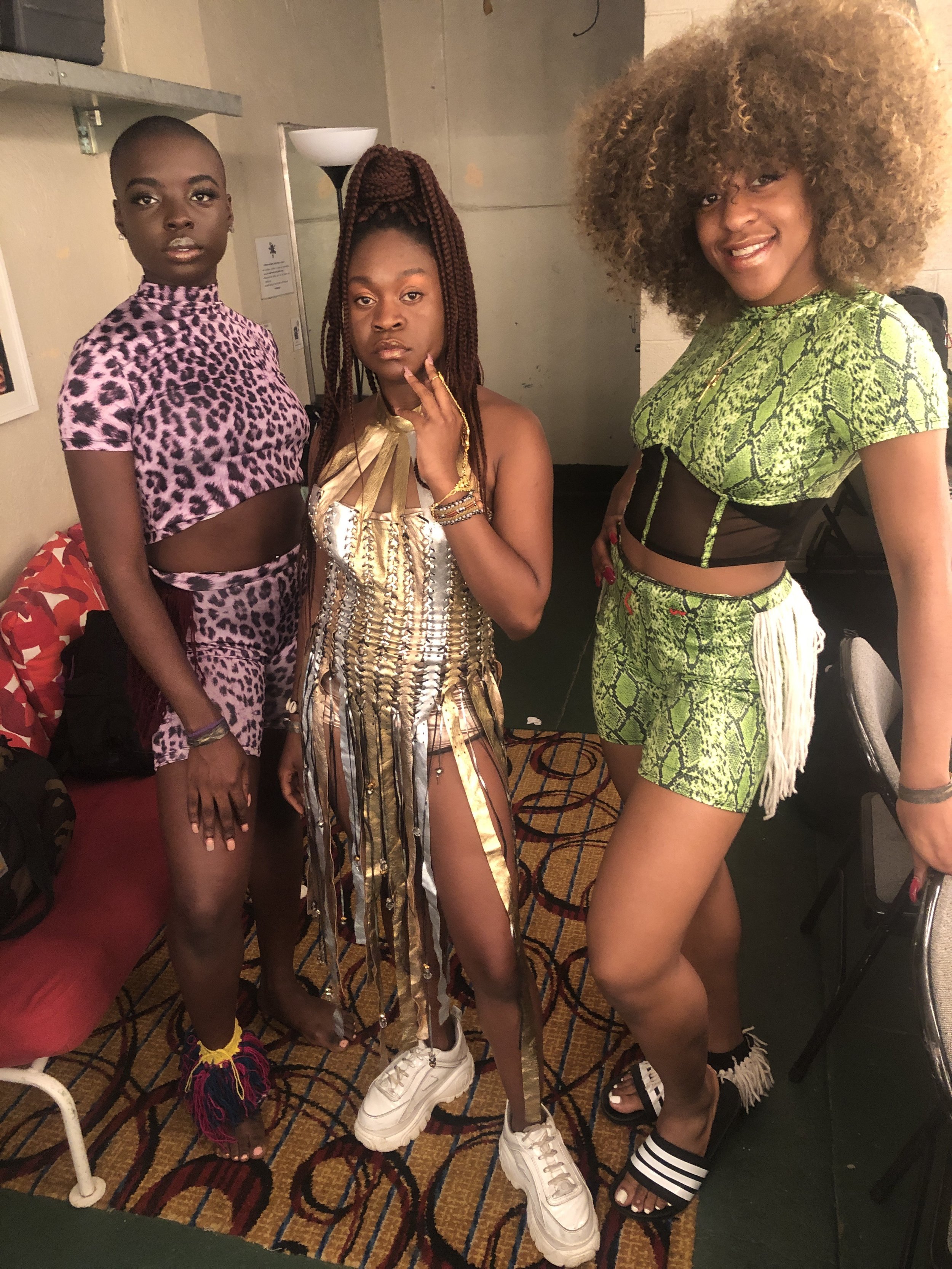Dancers pose! Getting ready for the show backstage with the amazing Queendom!
