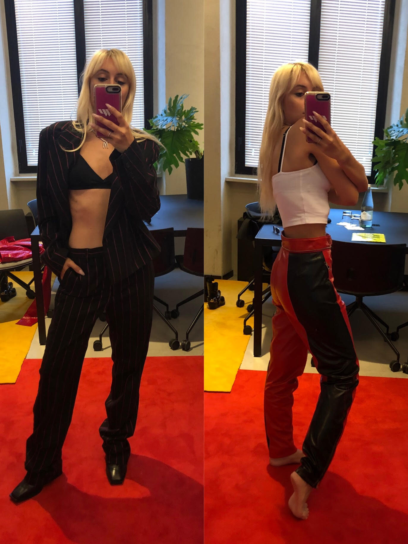 Picking my outfit for the @msgm show