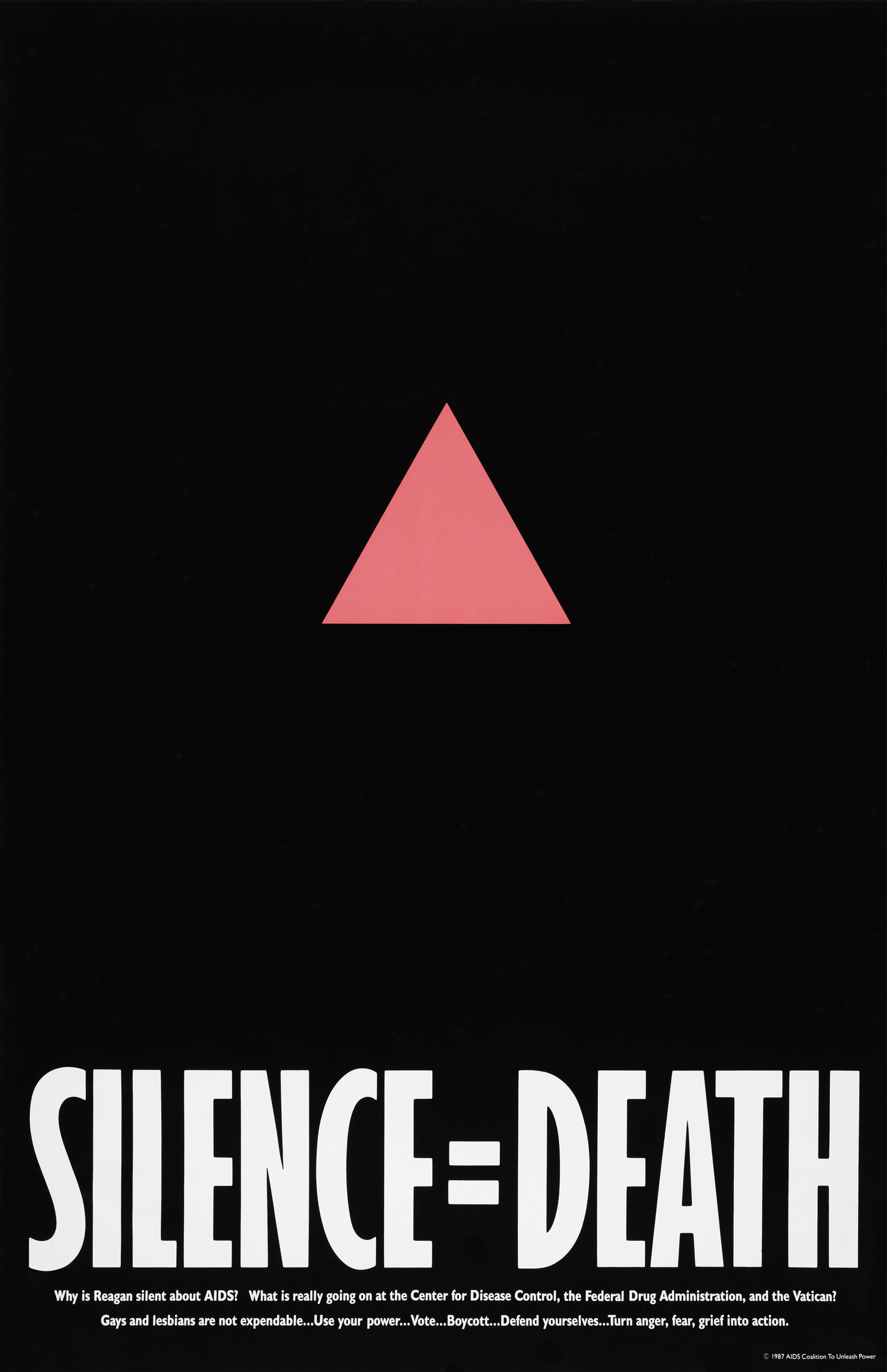 Silence = Death Project, Silence = Death, 1987. Courtesy the artists.
