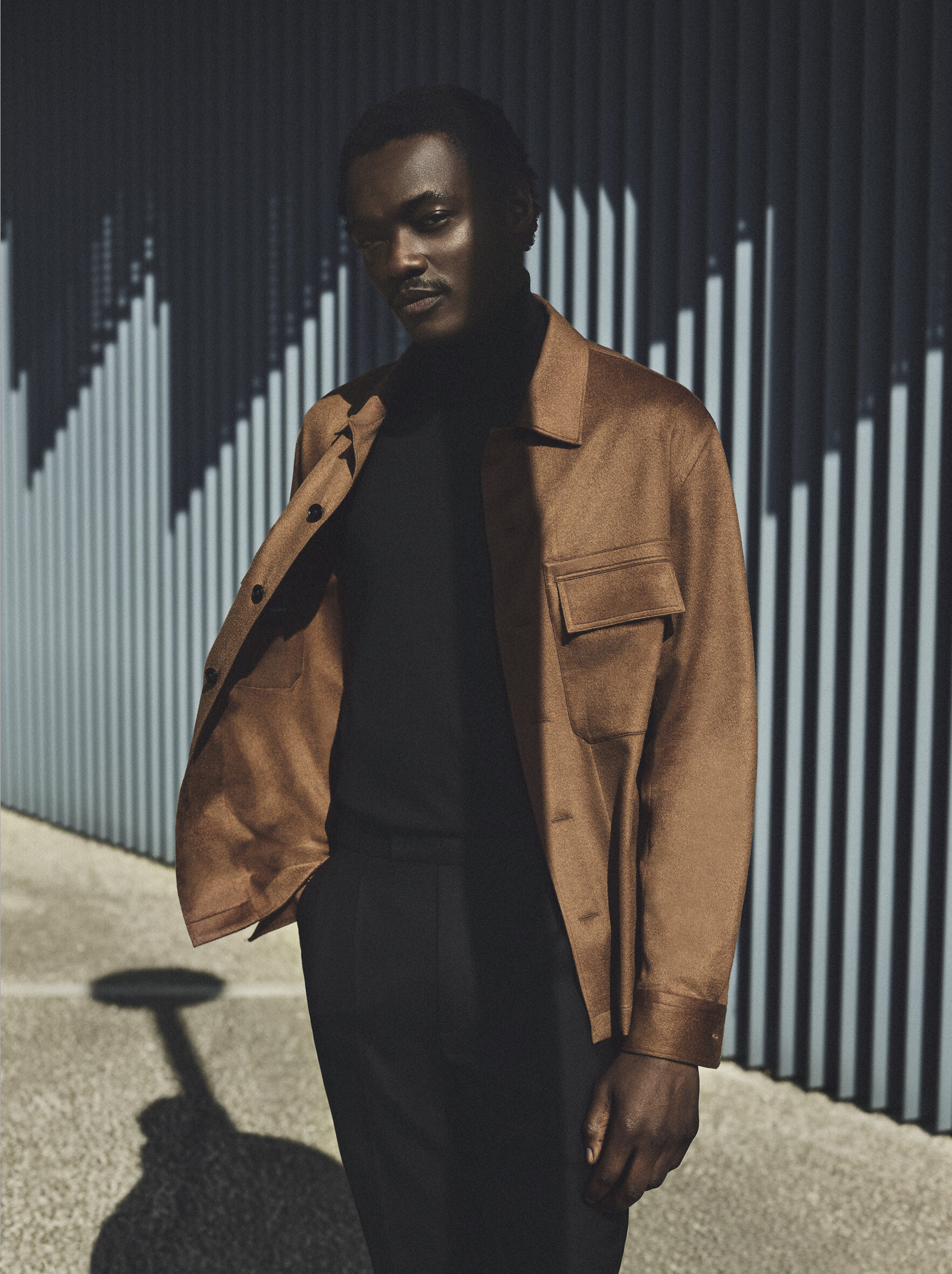 The New Jacket in vicuna (iconic “overshirt” in pure cashmere)