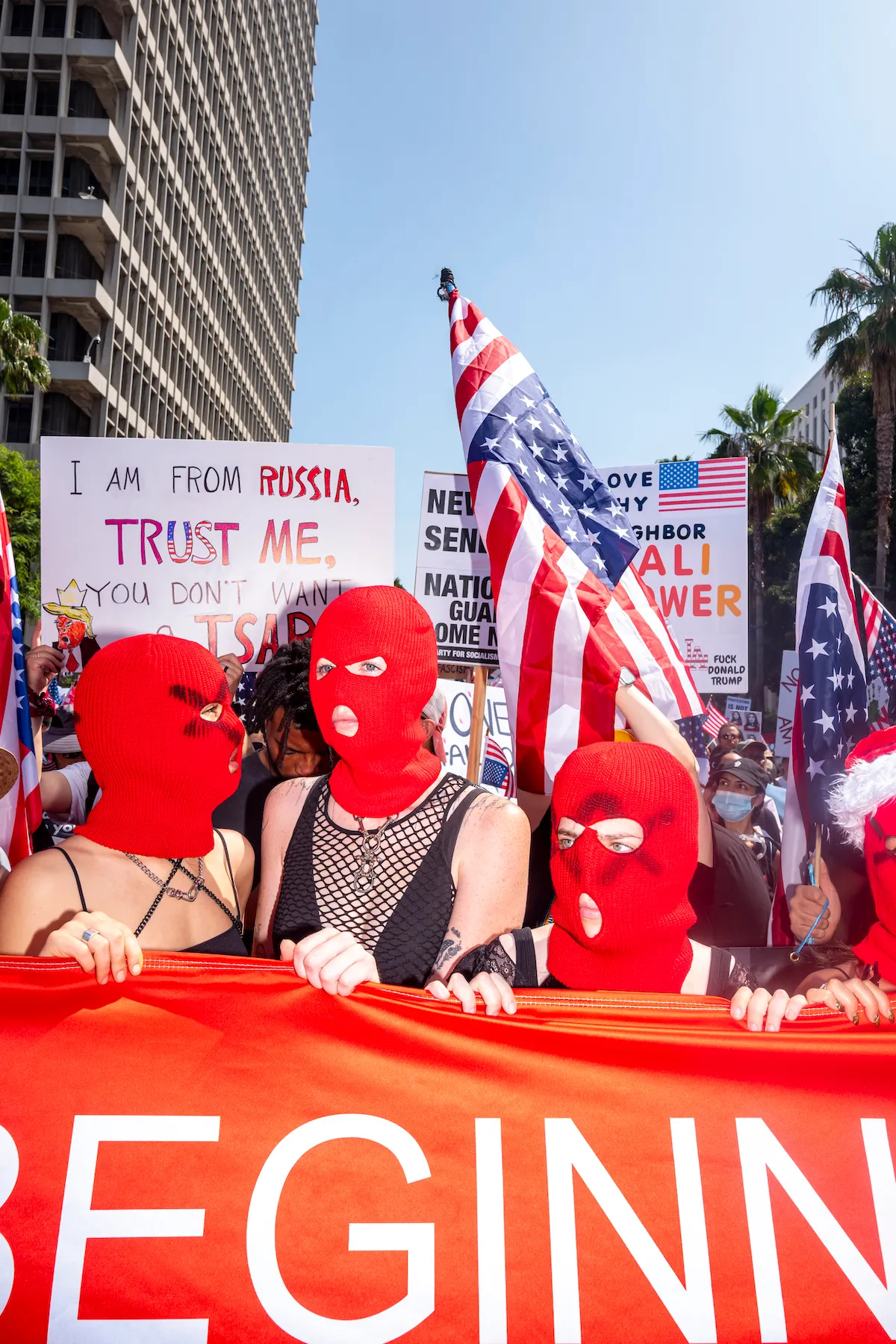 Pussy Riot | No Kings Day Banner Echoes a Warning