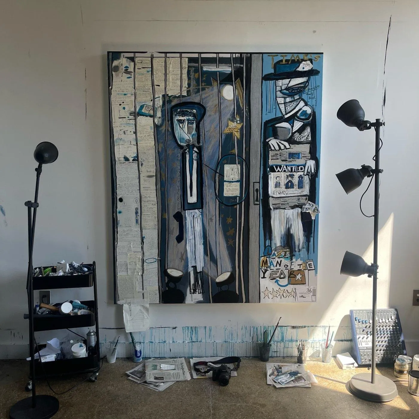 Jet Le Parti, To Be Hung (2021–22). Mixed media on canvas.