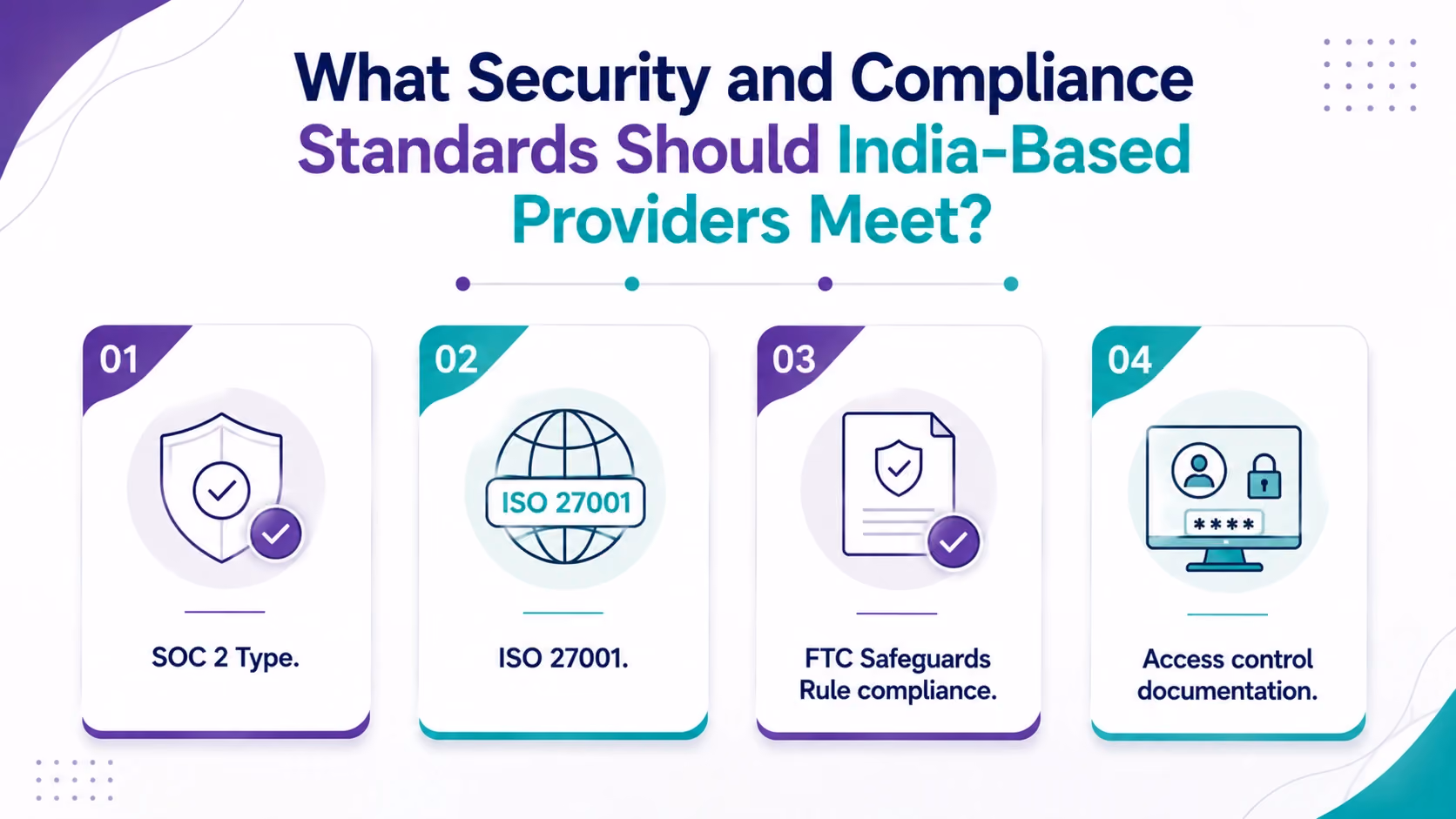 What Security and Compliance Standards Should India-Based Providers Meet?