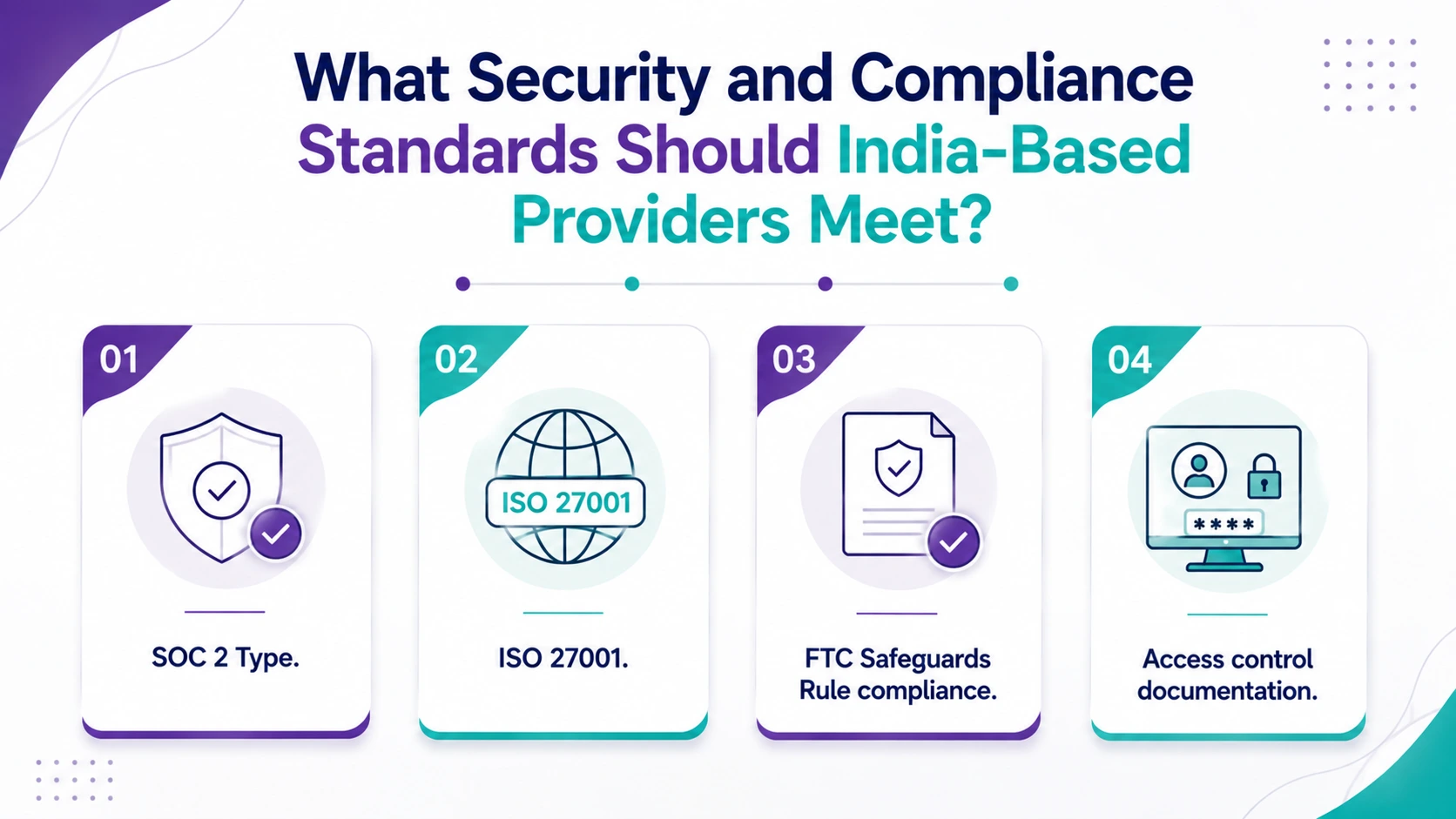 What Security and Compliance Standards Should India-Based Providers Meet?