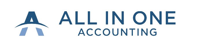 Logo of All In One Accounting featuring a stylized letter A with a curved line underneath it.