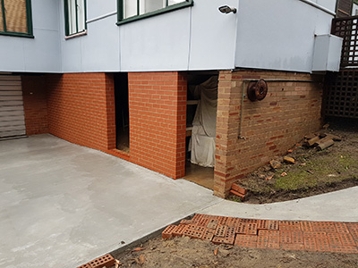 Concrete after acid etching