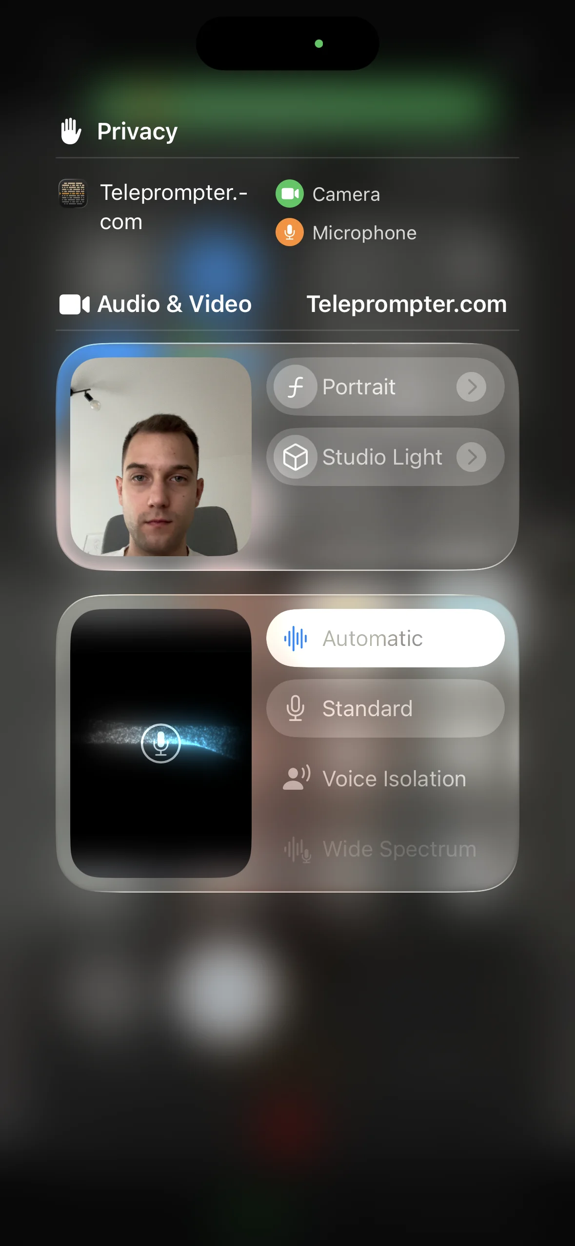how to turn off portrait mode on Teleprompter.com