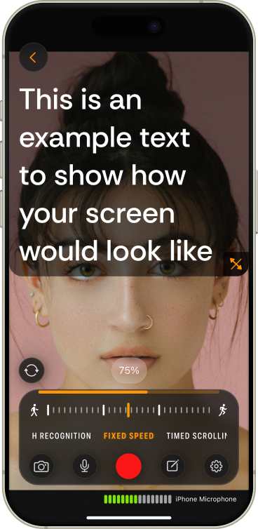 Recording view on a phone
