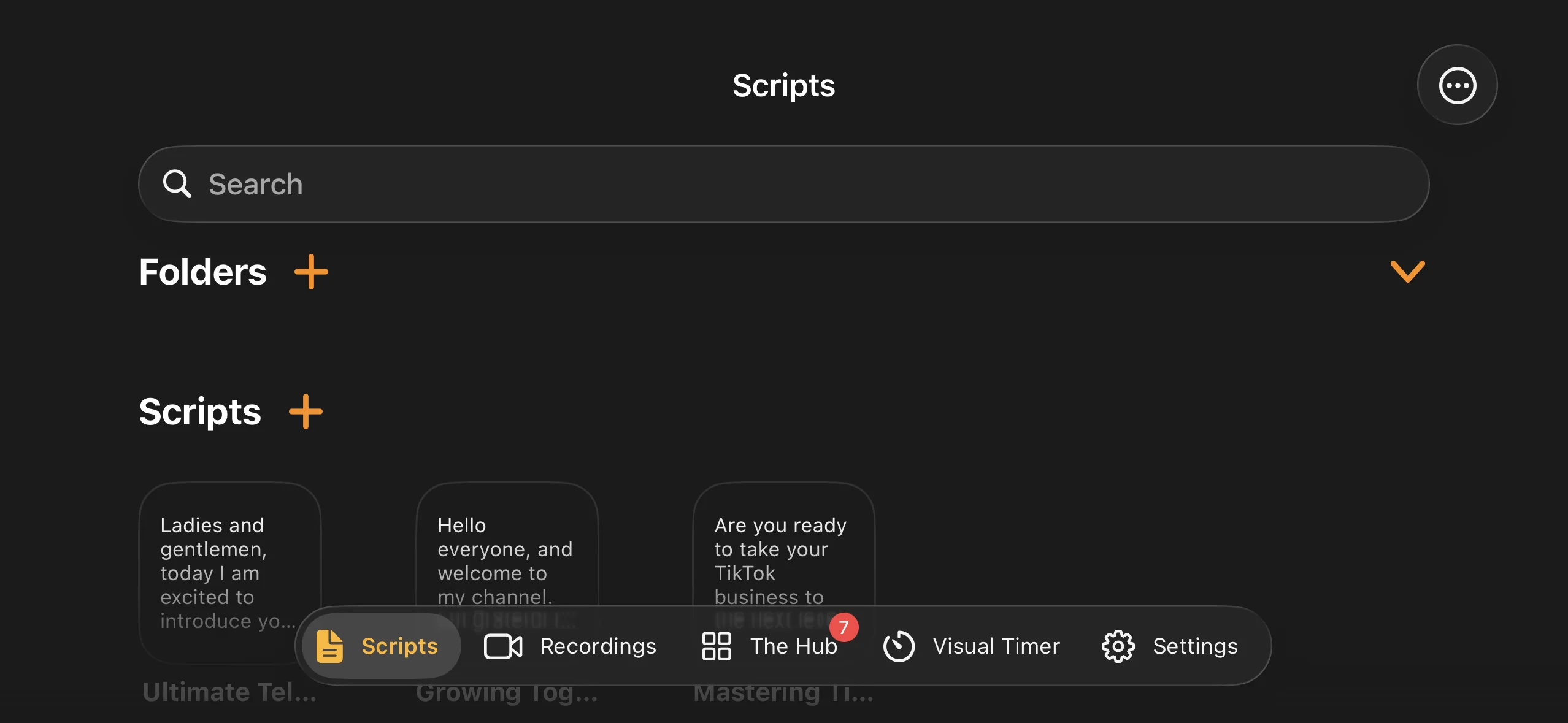 teleprompter script library