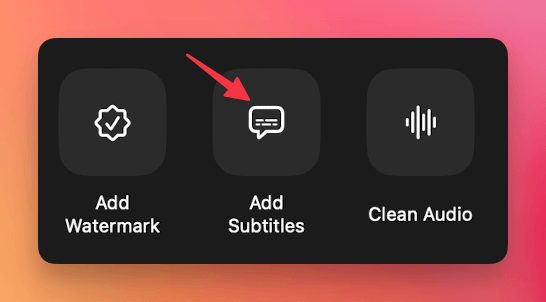 Add Subtitles icon