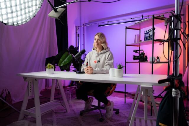filming a video content, maintain eye contact in video